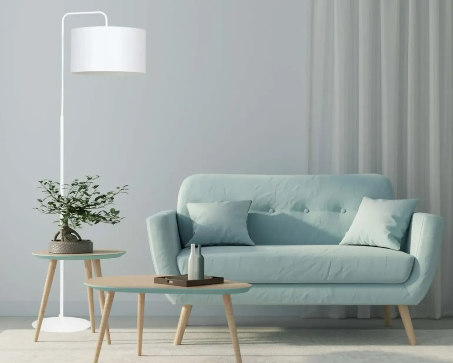 Sklep Kaja Biała lampa stojąca z otwartym abażurem 575/1 TRAPO | Kaja Oświetlenie