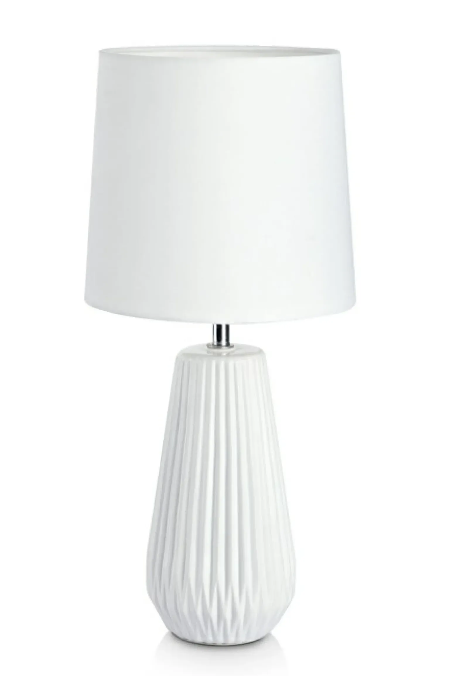 Sklep Kaja Biała lampa stołowa z abażurem mały gwint 106623 | Kaja Oświetlenie
