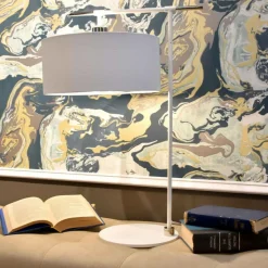 Sklep Kaja Biała lampa stołowa z abażurem BALANCE-TL-WPN z serii BALANCE