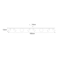 Sklep Kaja Biała lampa sufitowa, listwa z kloszami K-5499 z serii ANDI