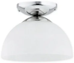 Sklep Kaja Biała lampa sufitowa z chromowaną oprawą O3130 P1 CH | Kaja