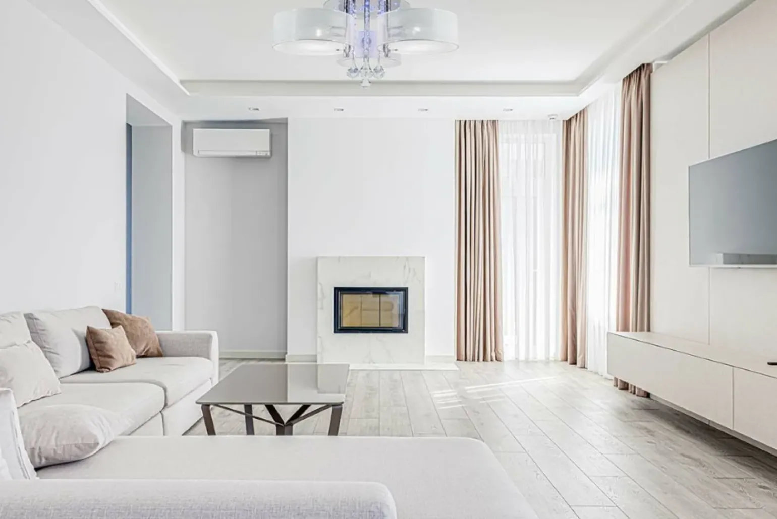 Discount Biała lampa sufitowa z funkcją sleep DRS8006/3 WH NET | Kaja Żyrandole Nowoczesne