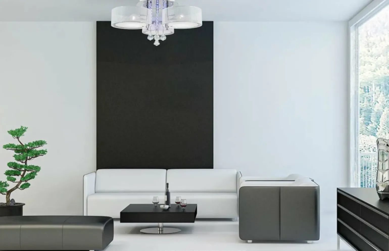 Discount Biała lampa sufitowa z funkcją sleep DRS8006/3 WH NET | Kaja Żyrandole Nowoczesne