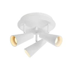 Store Biała lampa sufitowa z kloszami na przegubach 108203 | Kaja Żyrandole Nowoczesne