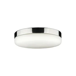 Sklep Kaja Biała lampa sufitowa, z oprawą w kolorze chromu 9490 | Kaja