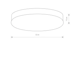 Sklep Kaja Biała lampa sufitowa, z oprawą w kolorze chromu 9490 | Kaja