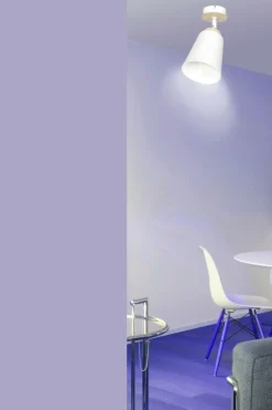 Store Biała lampa sufitowa z regulacją kąta świecenia 724/1 | Kaja Żyrandole Nowoczesne