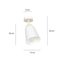 Store Biała lampa sufitowa z regulacją kąta świecenia 724/1 | Kaja Żyrandole Nowoczesne