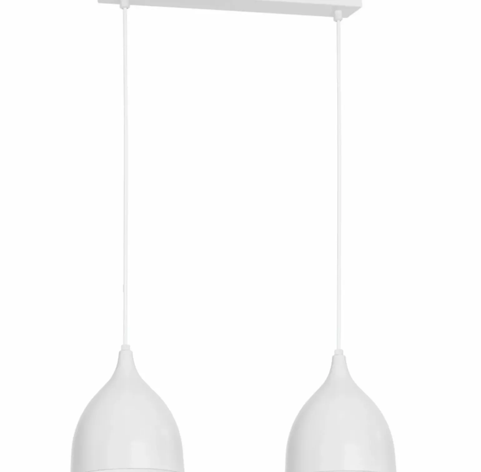 Cheap Biała lampa wisząca, dwa, minimalistyczne klosze LX 9428 z serii NOAK Żyrandole Nowoczesne