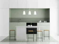 Outlet Biała lampa wisząca nad drewniany stół w kuchni 443/3 | Kaja Żyrandole Nowoczesne