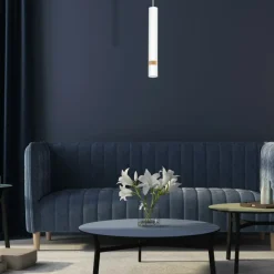 Cheap Biała lampa wisząca, pojedyncza tuba do wnętrza MLP6301 z serii JOKER | Kaja Ośw Żyrandole Nowoczesne