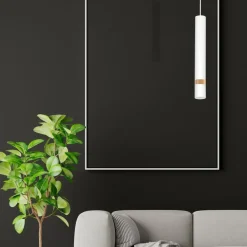 Cheap Biała lampa wisząca, pojedyncza tuba do wnętrza MLP6301 z serii JOKER | Kaja Ośw Żyrandole Nowoczesne