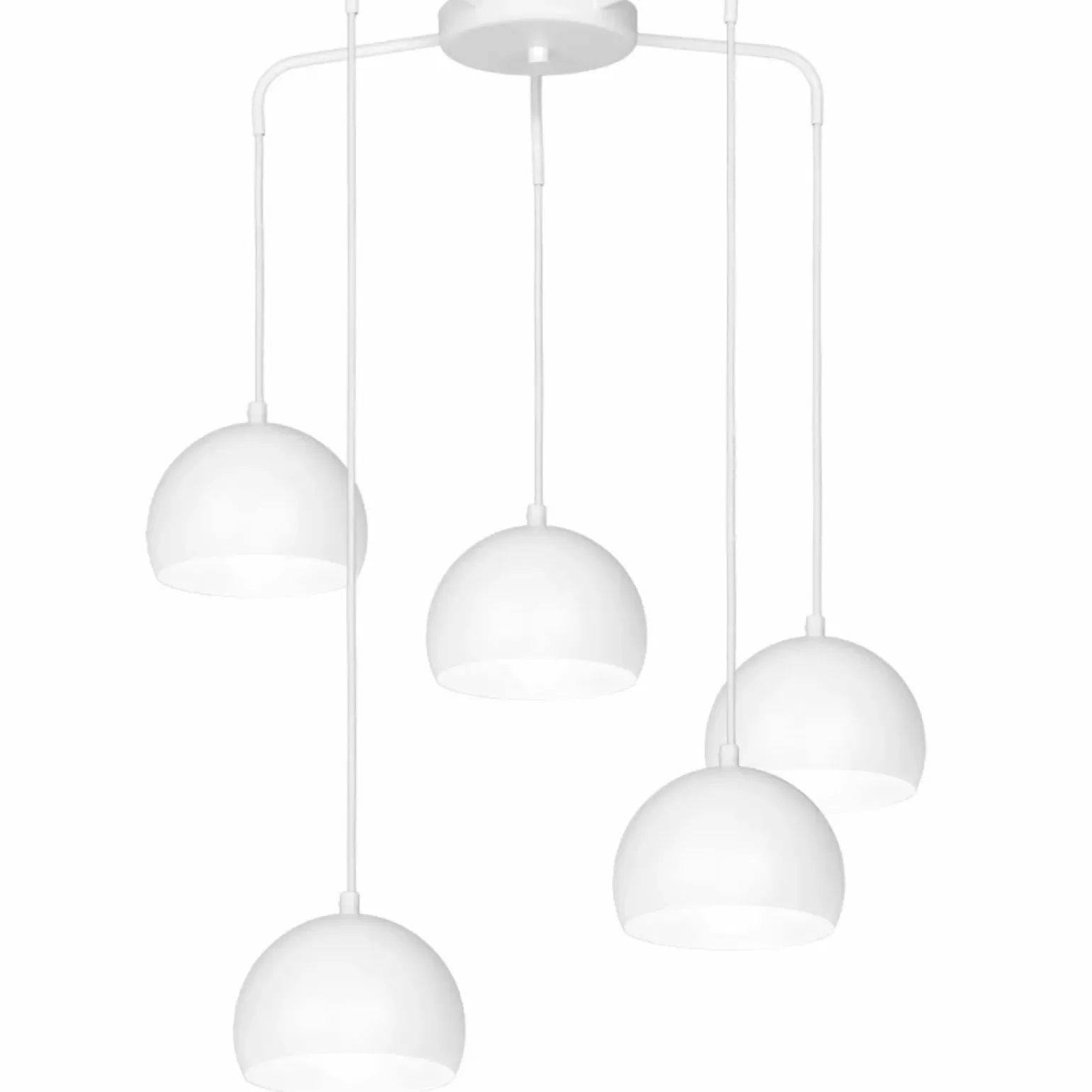 Best Sale Biała lampa wisząca, regulowana wysokość LX 1213 z serii SOOL | Kaja Żyrandole Nowoczesne