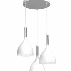 Cheap Biała lampa wisząca, srebrne dekoracje LX 3901 z serii NOAK | Kaja Żyrandole Nowoczesne