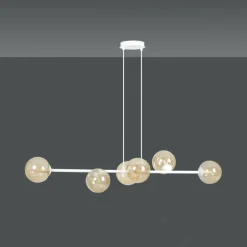 Sale Biała lampa wisząca w ciekawym kształcie 879/6 | Kaja Oświetlenie Żyrandole Nowoczesne