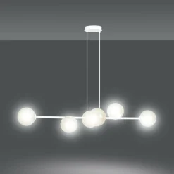 Sale Biała lampa wisząca w ciekawym kształcie 879/6 | Kaja Oświetlenie Żyrandole Nowoczesne