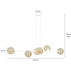 Sale Biała lampa wisząca w ciekawym kształcie 879/6 | Kaja Oświetlenie Żyrandole Nowoczesne