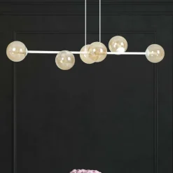 Sale Biała lampa wisząca w ciekawym kształcie 879/6 | Kaja Oświetlenie Żyrandole Nowoczesne