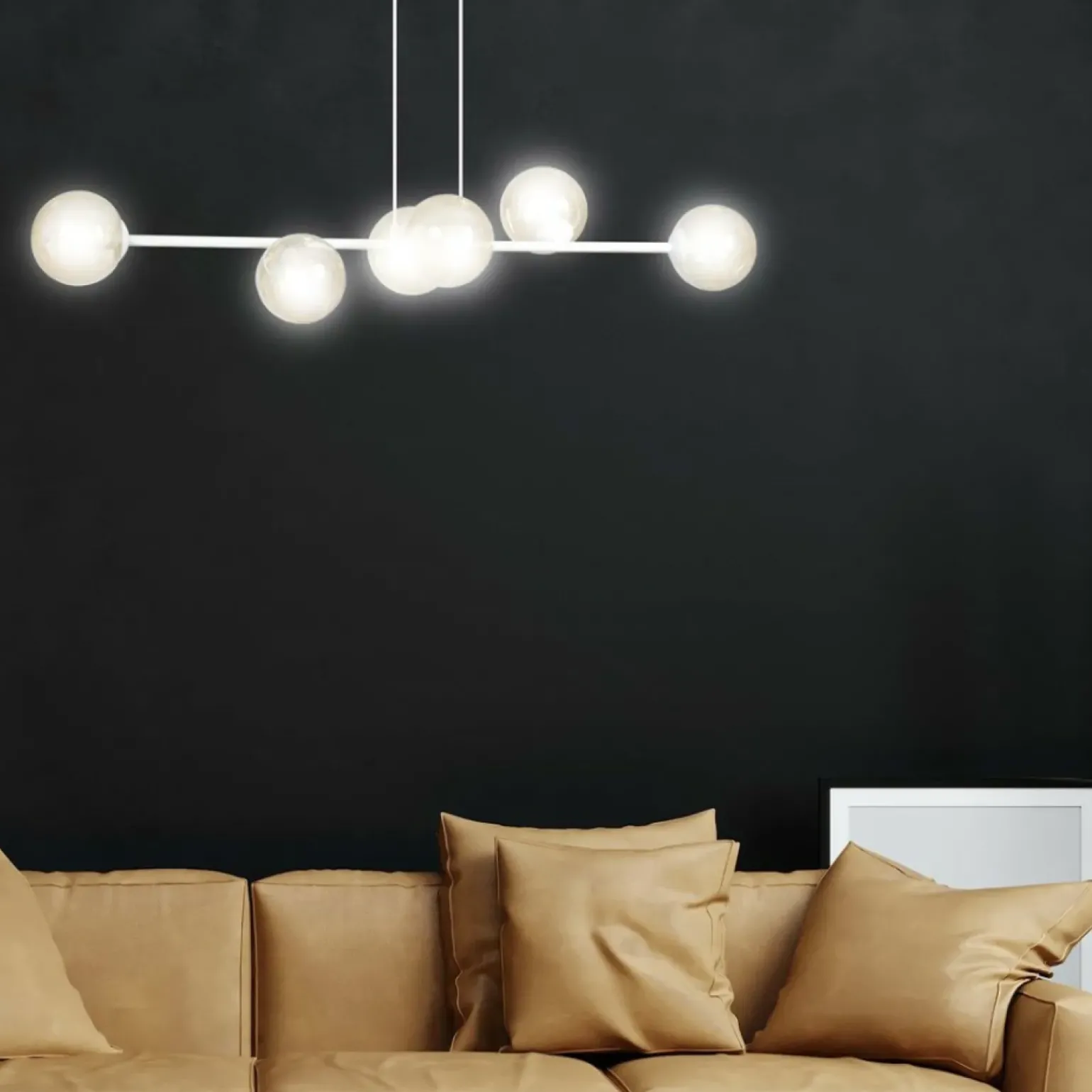 Sale Biała lampa wisząca w ciekawym kształcie 879/6 | Kaja Oświetlenie Żyrandole Nowoczesne