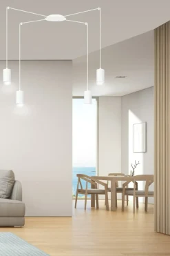 Best Sale Biała lampa wisząca z czterema źródłami światła 525/4 | Kaja Żyrandole Nowoczesne