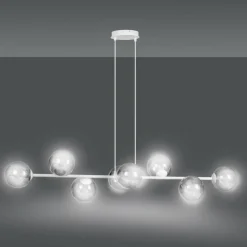 Outlet Biała lampa wisząca z grafitowymi kloszami 878/8 | Kaja Oświetlenie Żyrandole Nowoczesne