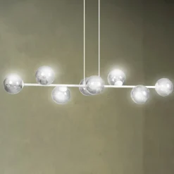 Outlet Biała lampa wisząca z grafitowymi kloszami 878/8 | Kaja Oświetlenie Żyrandole Nowoczesne