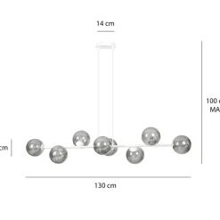 Outlet Biała lampa wisząca z grafitowymi kloszami 878/8 | Kaja Oświetlenie Żyrandole Nowoczesne