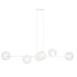 Flash Sale Biała lampa wisząca z kloszami na mały gwint 877/6 | Kaja Oświetlenie Żyrandole Nowoczesne