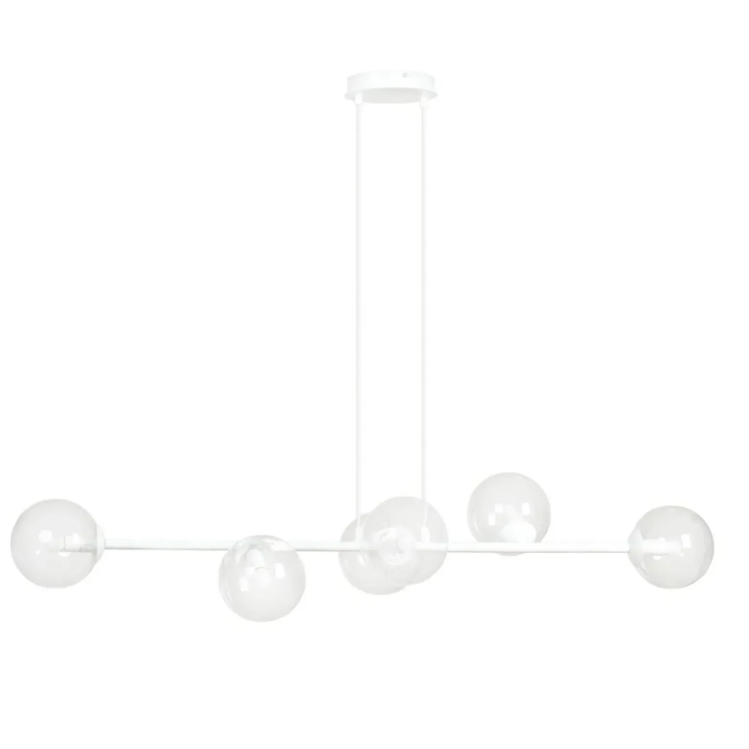Flash Sale Biała lampa wisząca z kloszami na mały gwint 877/6 | Kaja Oświetlenie Żyrandole Nowoczesne