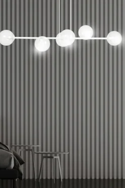 Flash Sale Biała lampa wisząca z kloszami na mały gwint 877/6 | Kaja Oświetlenie Żyrandole Nowoczesne