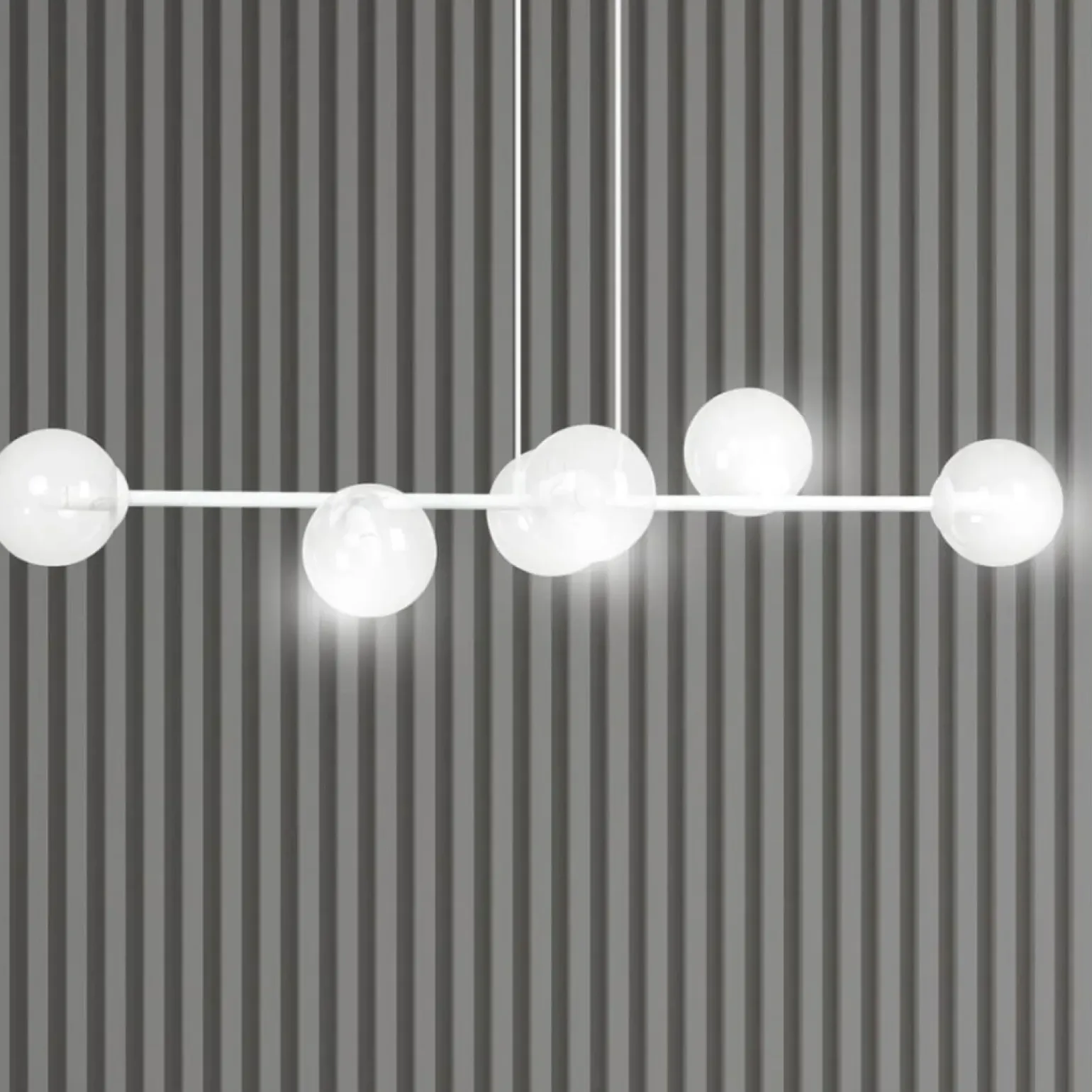 Flash Sale Biała lampa wisząca z kloszami na mały gwint 877/6 | Kaja Oświetlenie Żyrandole Nowoczesne