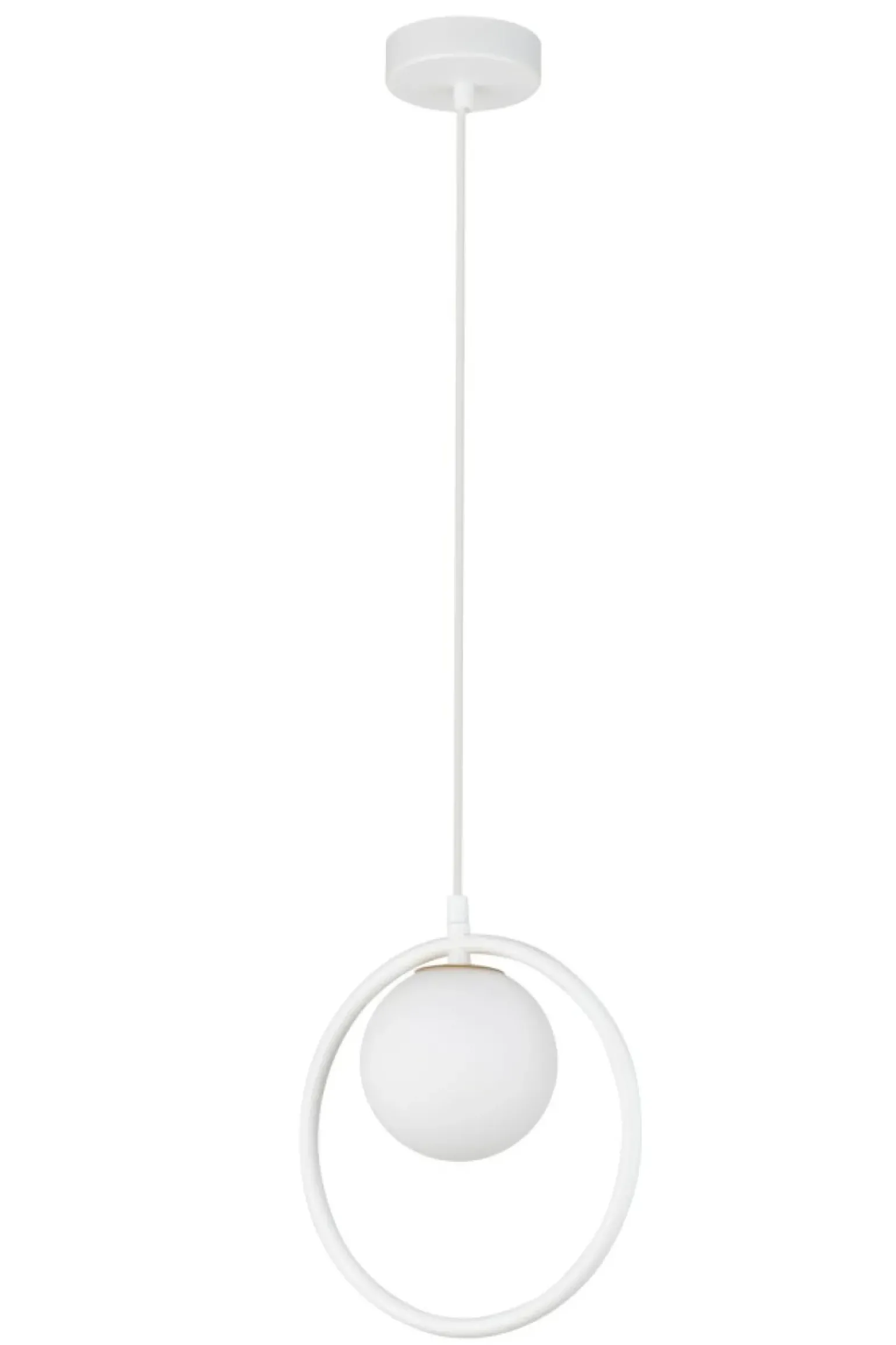 Cheap Biała lampa wisząca z małą obręczą, do jadalni SIG 33408 z serii AQUA Żyrandole Nowoczesne