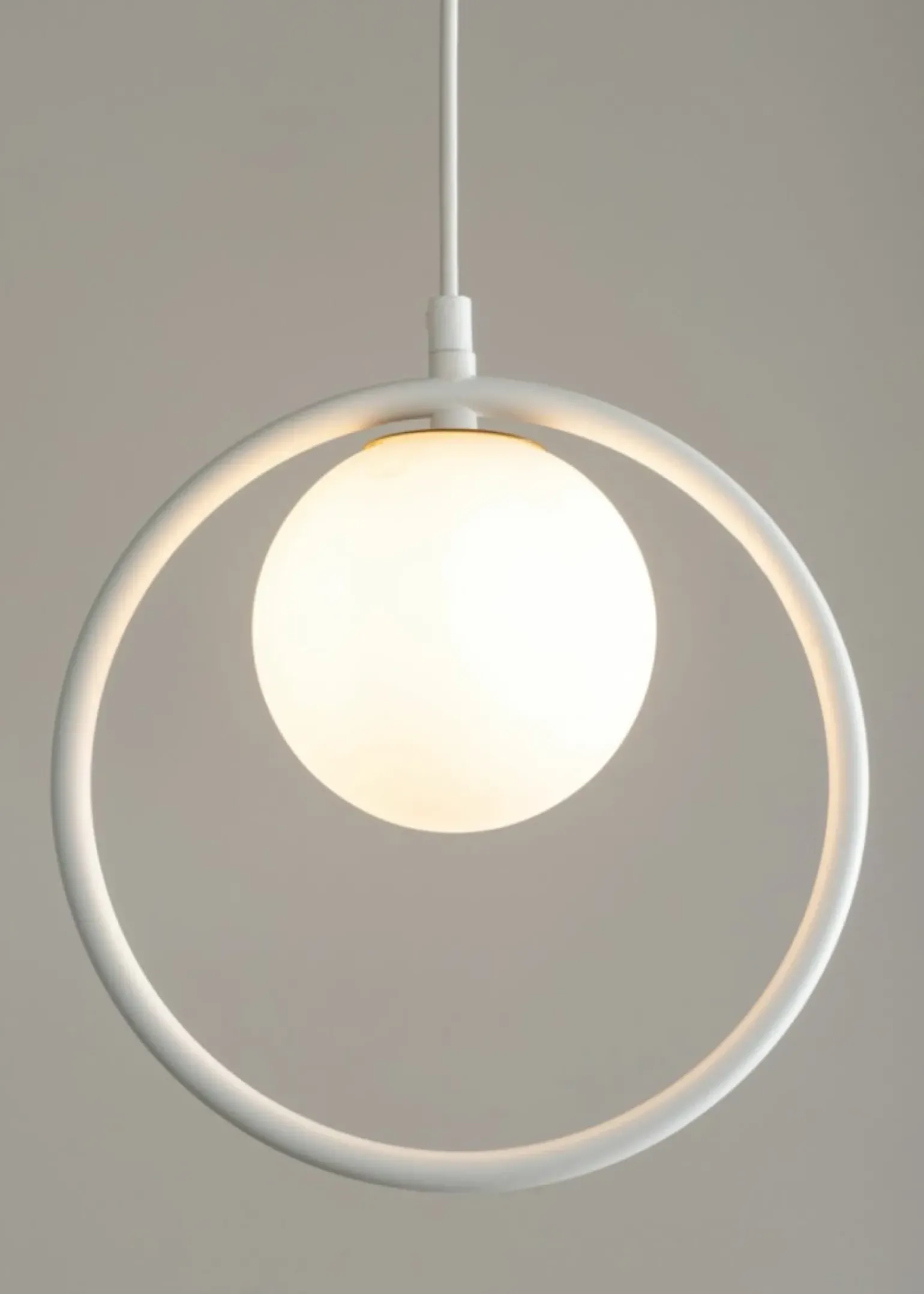 Cheap Biała lampa wisząca z małą obręczą, do jadalni SIG 33408 z serii AQUA Żyrandole Nowoczesne