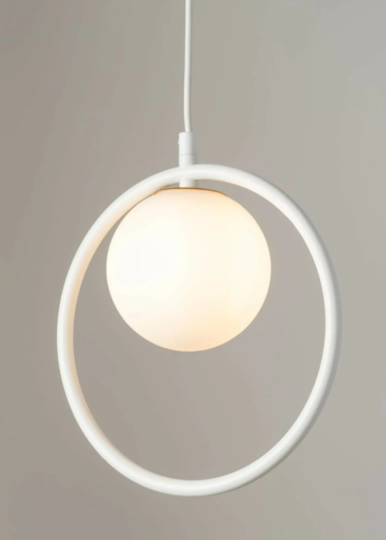 Cheap Biała lampa wisząca z małą obręczą, do jadalni SIG 33408 z serii AQUA Żyrandole Nowoczesne