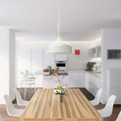 Best Sale Biała lampa wisząca z metalowym kloszem MLP6217 z serii TAYLOR | Kaja Oświetleni Żyrandole Nowoczesne