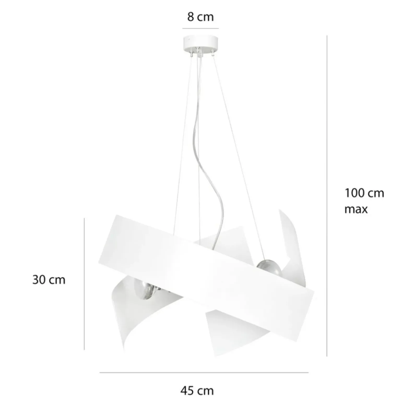 Store Biała lampa wisząca z oryginalnym kloszem 585/1 | Kaja Oświetlenie Żyrandole Nowoczesne