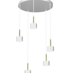 New Biała lampa wisząca z regulowaną wysokością MLP7757 z serii ARENA | Kaja Oświetl Żyrandole Nowoczesne