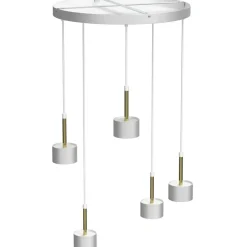 New Biała lampa wisząca z regulowaną wysokością MLP7757 z serii ARENA | Kaja Oświetl Żyrandole Nowoczesne