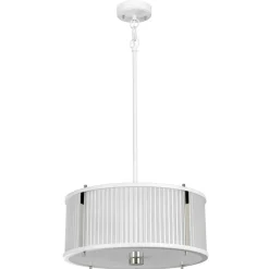 Shop Biała lampa wisząca ze szkłem DL-CORONA-3P-WPN z serii CORONA Żyrandole Nowoczesne