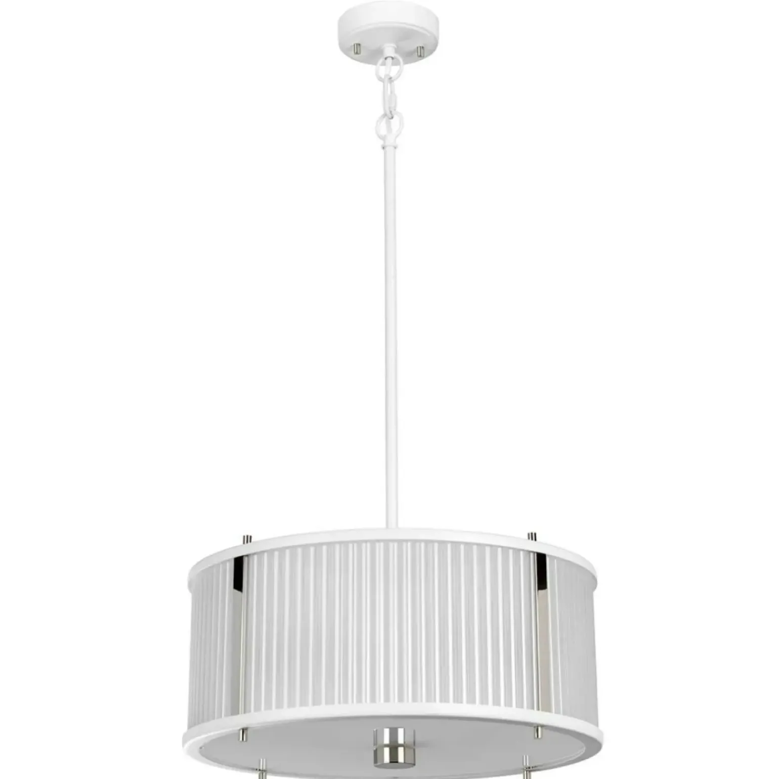 Shop Biała lampa wisząca ze szkłem DL-CORONA-3P-WPN z serii CORONA Żyrandole Nowoczesne