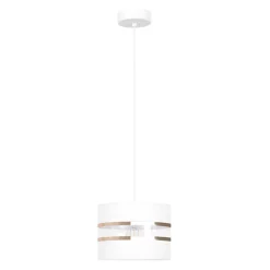 Sklep Kaja Biała lampa wisząca ze złotymi dekoracjami K-5210 z serii VICTORIA