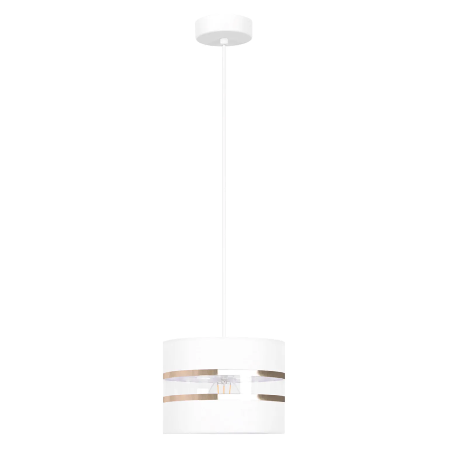 Sklep Kaja Biała lampa wisząca ze złotymi dekoracjami K-5210 z serii VICTORIA