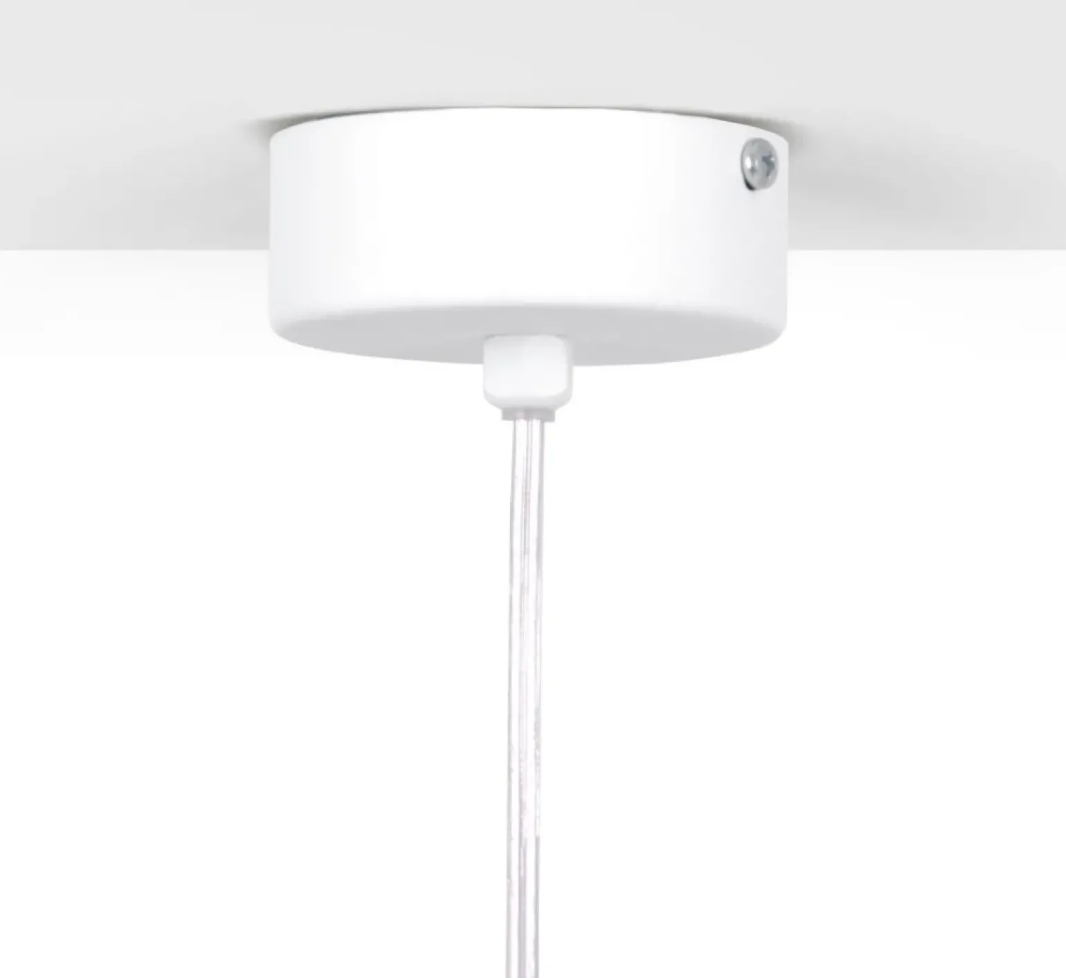 Store Biała lampa wisząca ze złotym, ozdobnym elementem K-5300 z serii ARLENA Żyrandole Nowoczesne