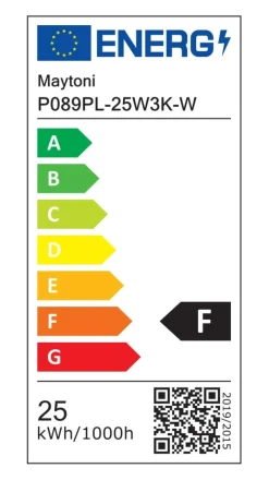 Store Biała lampa wisząca, zintegrowany LED P089PL-25W3K-W z serii EFIR Żyrandole Nowoczesne