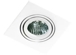 Sklep Kaja Biała lampa wpustowa, kwadratowe oczko do salonu AZ0807 EDITTA | Kaja