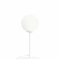 Sklep Kaja Biała lampka biurkowa prosta z kloszem 1080B PINNE | Kaja Oświetlenie