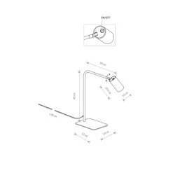 Sklep Kaja Biała lampka biurkowa z trzonkiem GU10 7703 | Kaja Oświetlenie