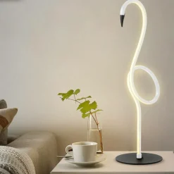 Sklep Kaja Biała lampka stołowa, dekoracyjna FLAMINGO-TL-WHT z serii FLAMINGO