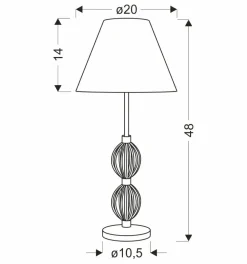 Sklep Kaja Biała lampka stołowa z kremowym abażurem 41-28907 z serii ROSETTE | Kaja Oświetl