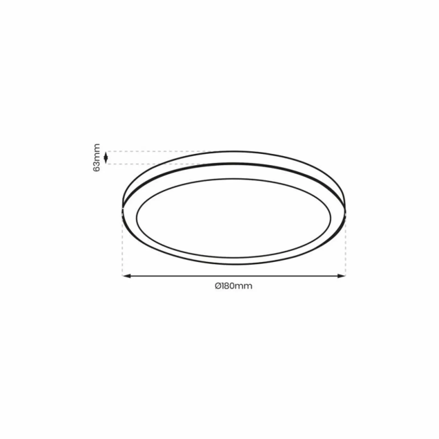 Sklep Kaja Biała, ledowa lampa sufitowa do łazienki ⌀18cm EKP0468 VERA | Kaja